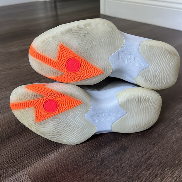 Nike Air Jordan Zion 1 Men's Sz 9.5 Light Smoke Grey Total Orange DA3130-008 - Picture 5 of 6